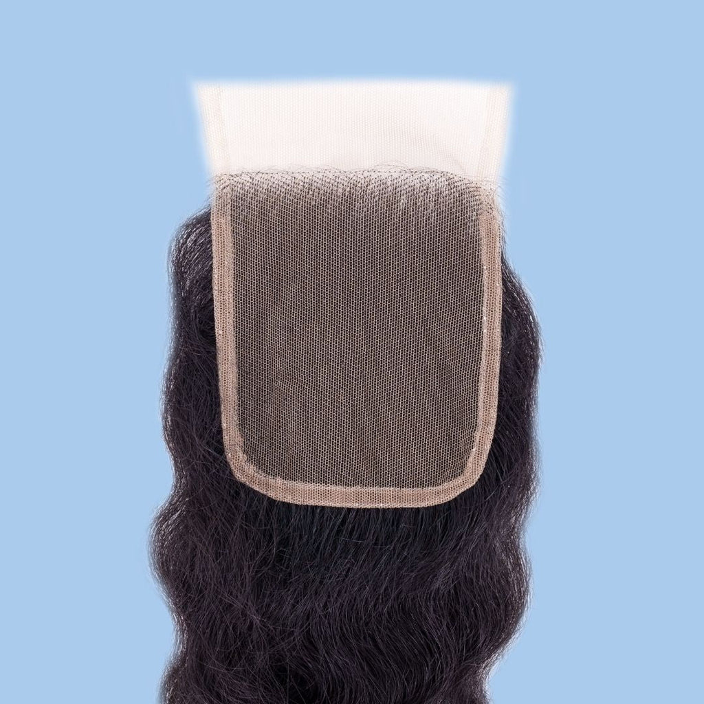 Raw Indian Curly 4x4 Transparent Closure